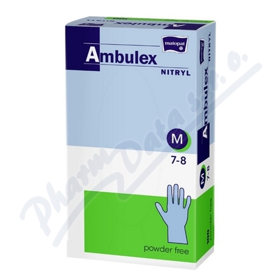 Ambulex Nitryl rukavice nepudrované—velikost M, 100 ks