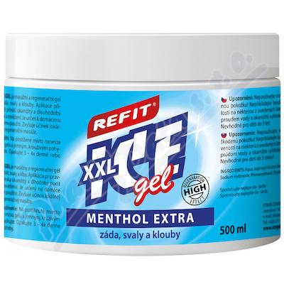 Refit Ice gel s mentholem 2.5% Modrý—500 ml