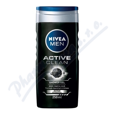 NIVEA Sprchový gel muži Active Clean—250ml 84045