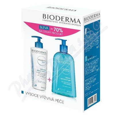 BIODERMA Atoderm Krém + Sprchový gel—500 ml + 500 ml
