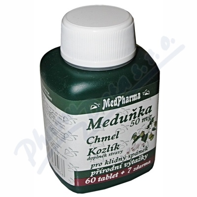 MedPharma Meduňka 50mg+Chmel+Kozlík—67 tablet