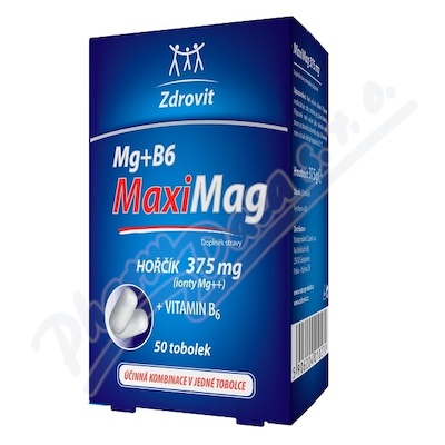 Zdrovit MaxiMag Hořčík 375 mg + B6 —50 tobolek