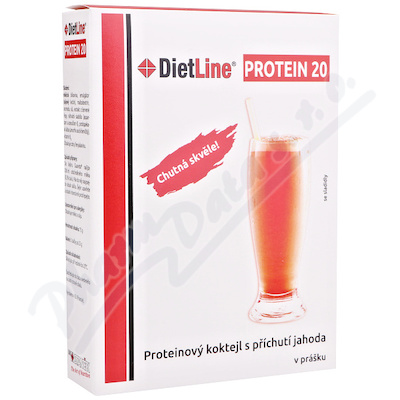 DietLine Protein 20 Koktejl Jahoda —3 sáčky