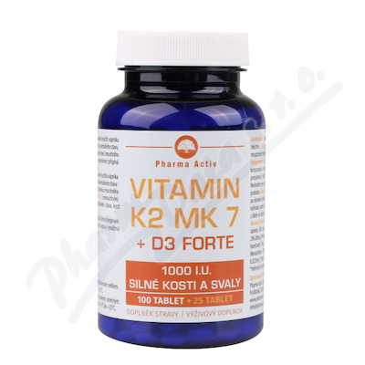 Vitamín K2 MK7 + D3 Forte 1000 I.U.—125 tablet
