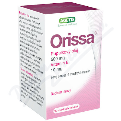 Orissa pupalkový olej s vitamínem E—90 tobolek
