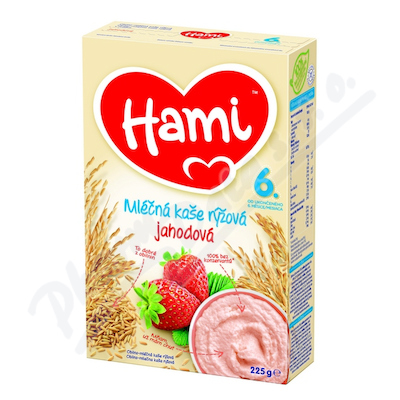 Hami mléčná kaše rýžová s jahodami —250 g