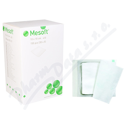 Mesoft Komprese sterilní 10 x 10 cm—z netkané textilie, 2 kusy, 30 x 5 ks