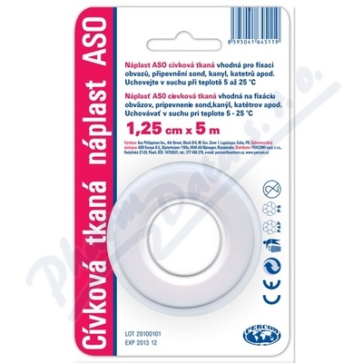 Náplast ASO Cívková tkaná 1.25cmx5m—1 ks