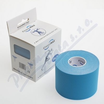 KineMAX 4Way kinesiology tape modrá—5cmx5m