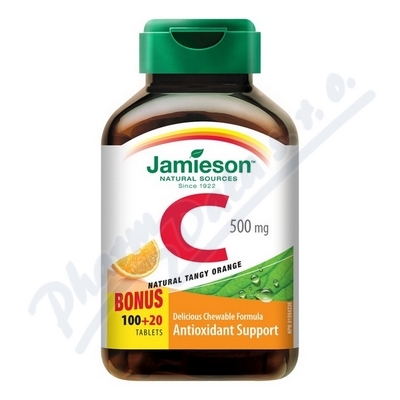 Jamieson Vitamín C 500mg pomeranč —120 cucacích tablet
