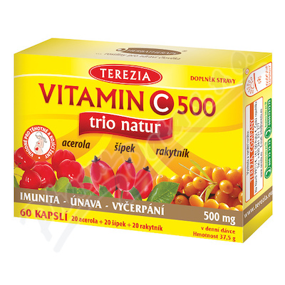 Terezia Vitamin C 500mg trio natur—60 tobolek