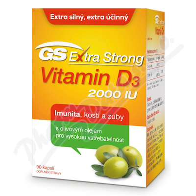 GS Extra Strong Vitamín D3 2000 IU—90 tobolek