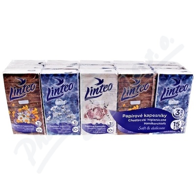 Papírové kapesníky LINTEO 3-vrstvé—15x10 ks