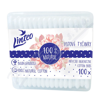 Vatové papírové tyčinky Linteo Box—100 ks