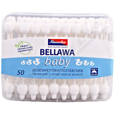 Vatové tyčinky Bellawa pro kojence—56 ks