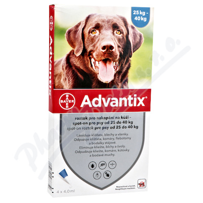 Advantix pro psy spot-on nad 25kg —4x4 ml