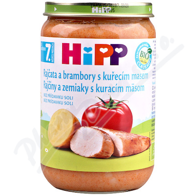 HiPP Junior Bio Rajčata a brambory—S kuřecím masem  220 g