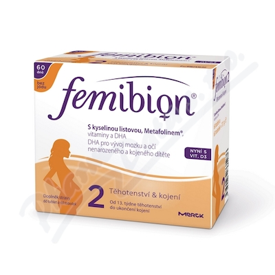 Femibion 2 s vitamínem D3 bez jódu—60+60 tablet