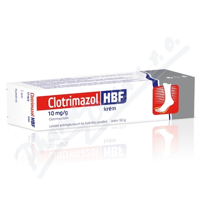 Clotrimazol HBF 10mg/ml Kožní krém—50 g
