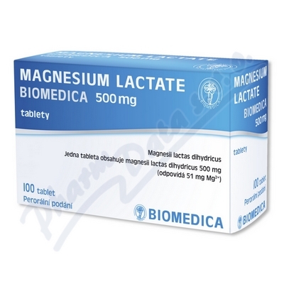 Biomedica Magnesium Lactate 500mg—100 tablet