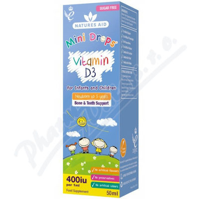 Vitamín D3 kapky pro děti (200IU)—50 ml