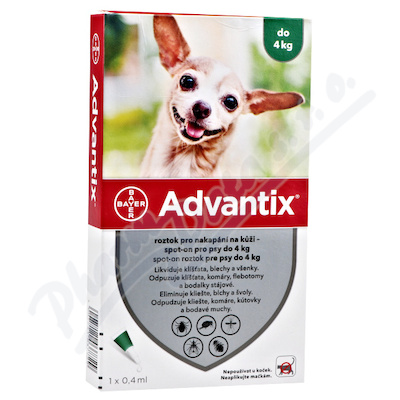 Advantix pro psy spot -on do 4kg —1x0,4 ml