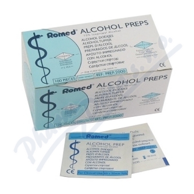 Alcohol Preps dezinfekční tampony—čtverečky 100 ks