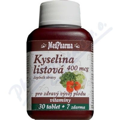 MedPharma Kyselina listová 400mcg—37 tablet