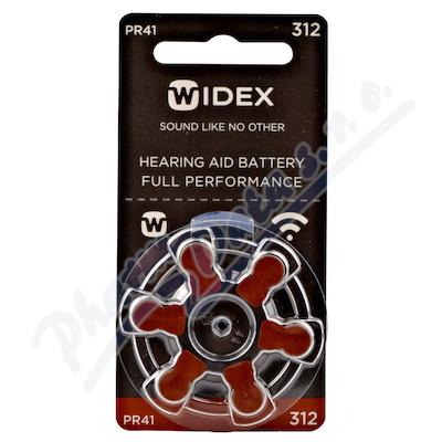 Baterie do naslouchadel Widex 312—6 ks