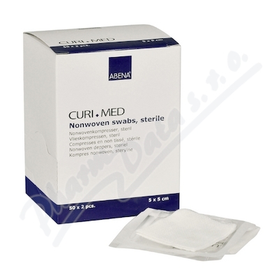 Curi-Med Kompres sterilní netkaný—5x5cm, 50x2 ks