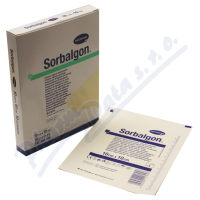 Sorbalgon Krytí sterilní zataveno—10x10cm, jednotlivě, 10ks