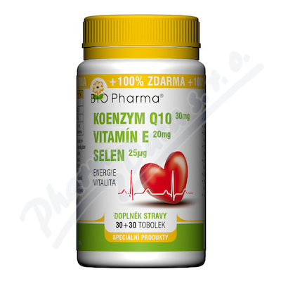 KoenzymQ10 30mg Vitamín E Selen —30+30 tobolek