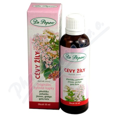 Dr.Popov Kapky bylinné Cévy žíly—50 ml