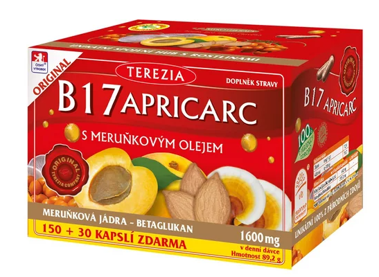 B17 Apricarc s meruňkovým olejem—180 tobolek