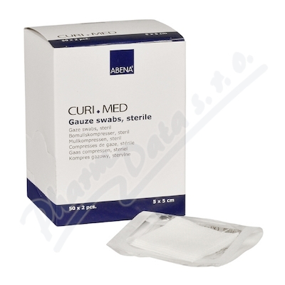Curi-Med Gáza kompresní sterilní—5x5cm, 100 ks