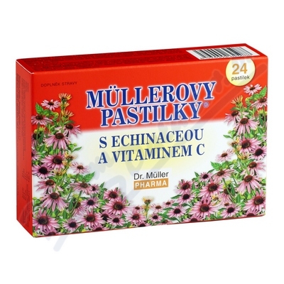 Müllerovy pastilky s echinaceou—24 ks
