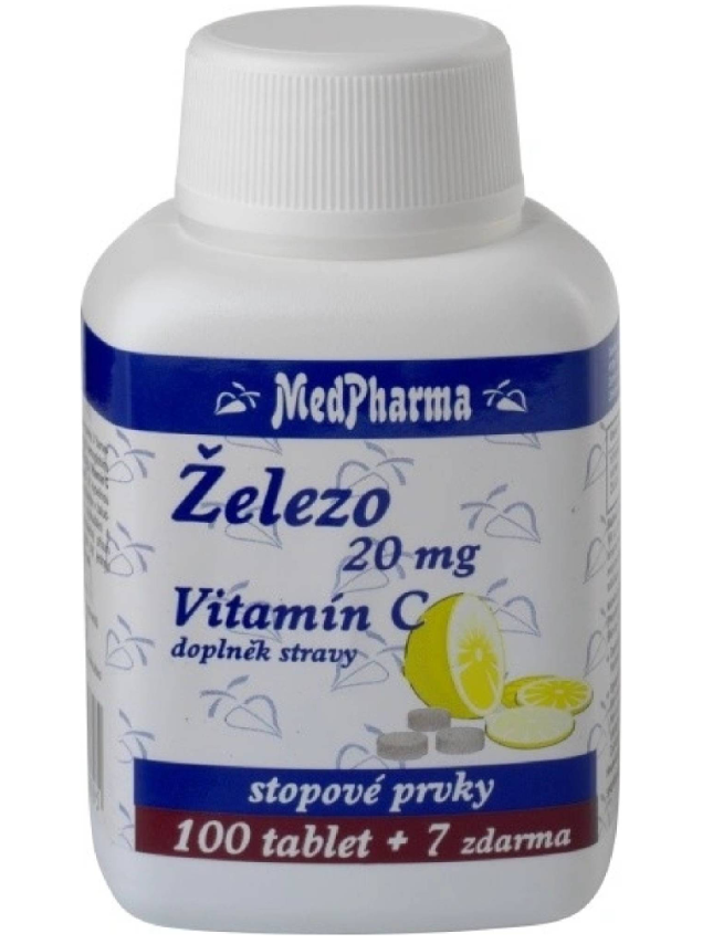 MedPharma Železo 20mg+vitamin C—107 tablet