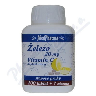 MedPharma Železo 20mg+vitamin C—107 tablet