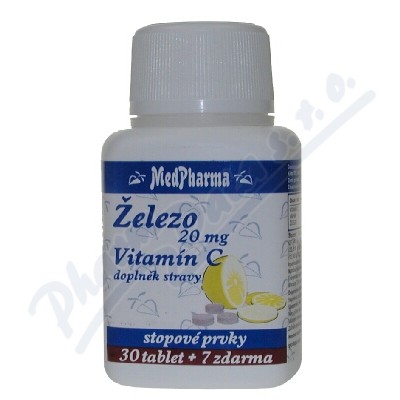 MedPharma Železo 20mg+vitamin C—37 tablet