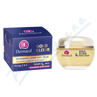 Dermacol Gold Elixir Noční krém—Omlazující kaviárový noční krém, 50 ml