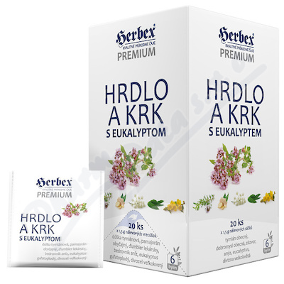 Herbex Hrdlo a krk s eukalyptem—20x 1,5 g