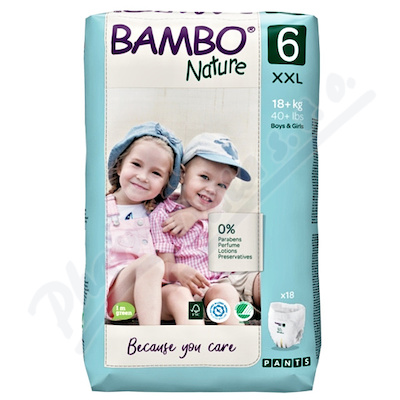 Bambo Nature Pants 6 XXL 18+ kg—plenkové kalhotky 18 ks