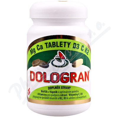 Dologran tablety Mg Ca D3 C K2—60 tablet (90g)