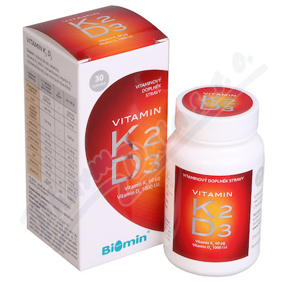 Biomin Vitamin K2+D3 1000 I.U.—30 tobolek
