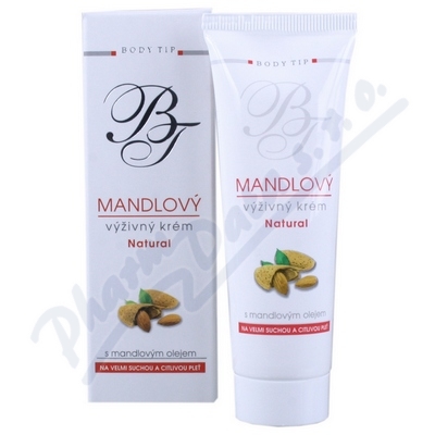 Body Tip Mandlový výživný krém—Pro velmi suchou pleť, tuba 50 ml