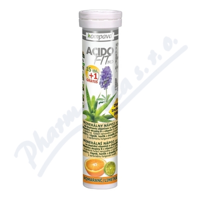 AcidoFit MD pomeranč a limetka—šumivé tablety 15+1