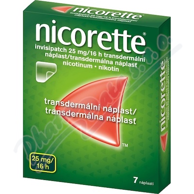 Nicorette Invisipatch 25mg/16h—transderm.náplast 7 ks