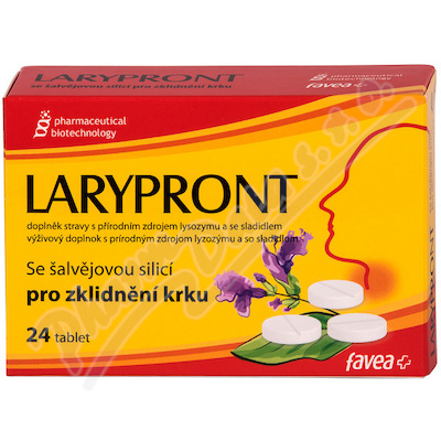 Larypront se Šalvějovou silicí—24 tablet