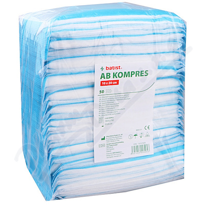 AB Kompresy 10x20cm nesterilní—50 ks