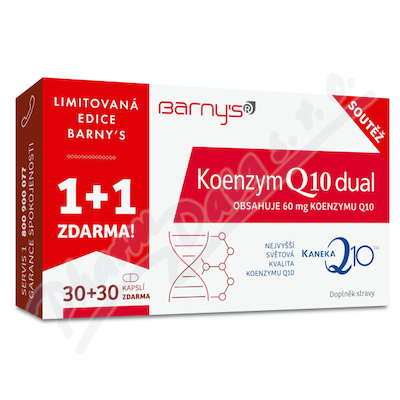 Barny´s Koenzym Q10 Dual 60mg—1+1, 60 tobolek